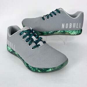 NOBULL Sneakers Womens 9.5 Mens 8 Arctic Palm Superfabric Gray Green Trainer